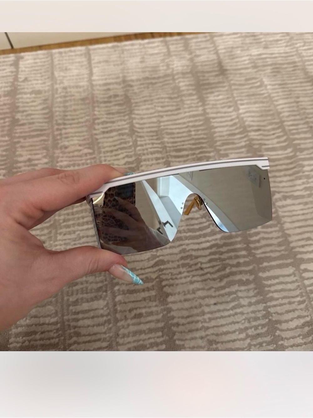 Mirrored Shield Sunglasses - Silver